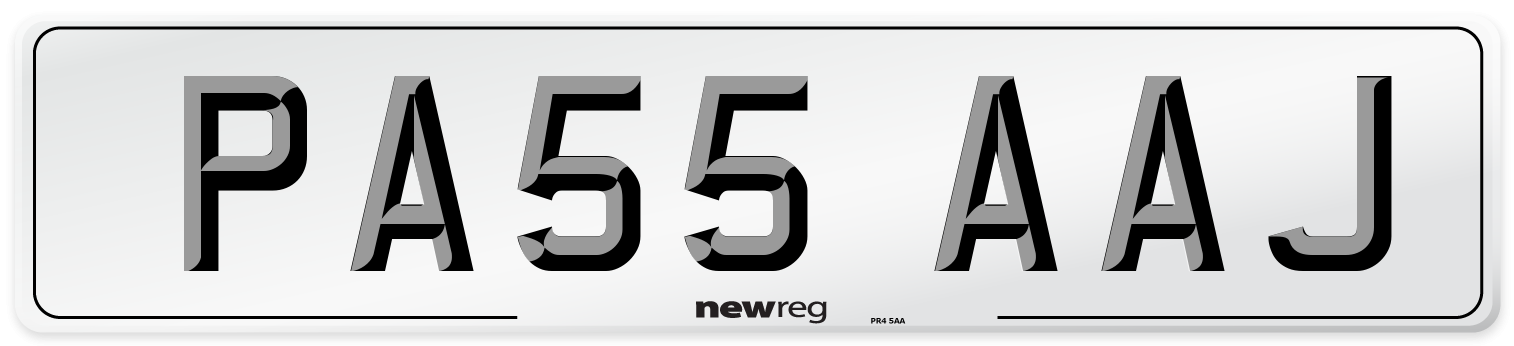 PA55 AAJ Number Plate from New Reg